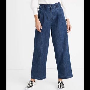 Madewell Pleated Wide-Leg Jeans